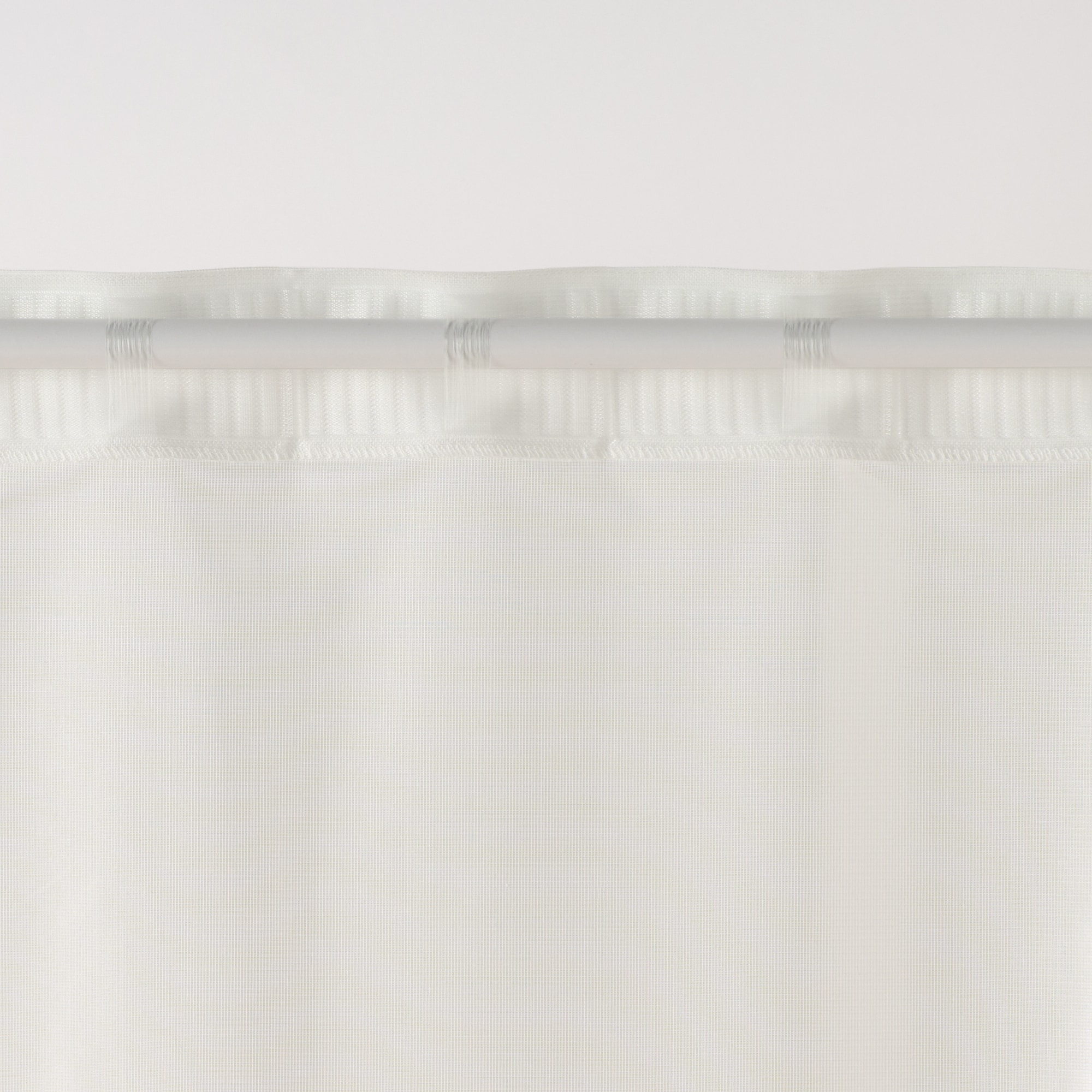 熱を通しにくく透けにくいレースノンプリーツカーテン／オフ白 | 無印良品