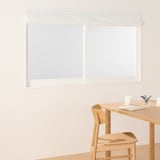 熱を通しにくく透けにくいレースプレーンシェード用生地／オフ白