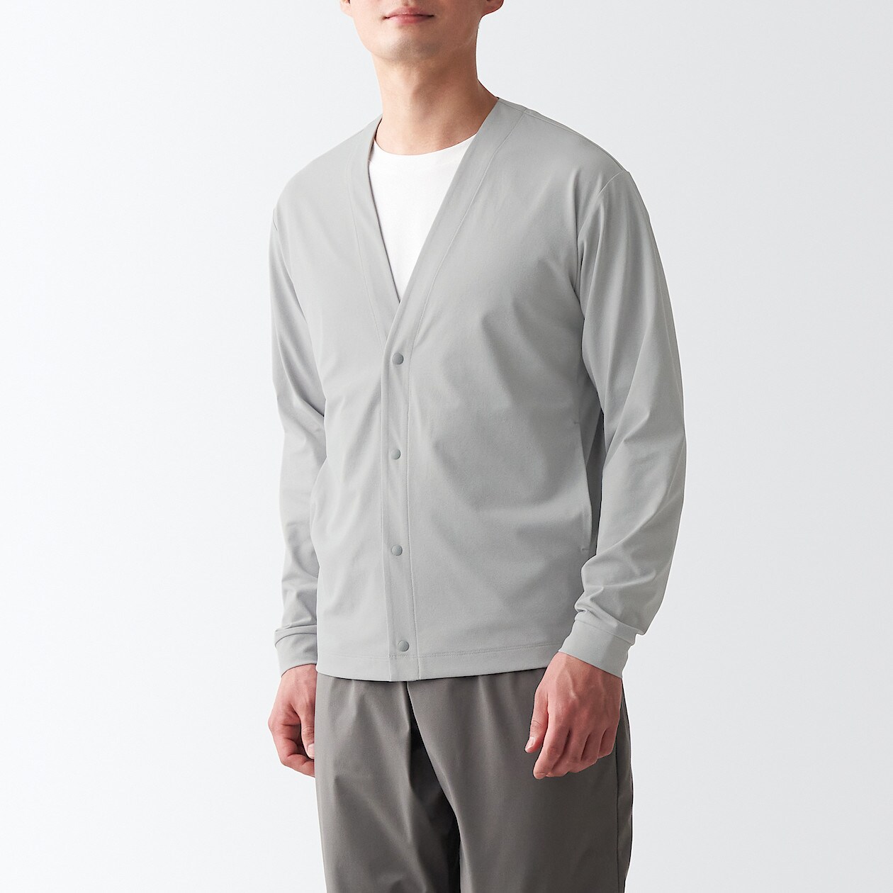 ｕｐｆ５０ 吸汗速乾カーディガン 紳士ｌ グレー Muji Walker 紳士 メンズ 機能性ウェア スポーツウェア 通販 無印良品