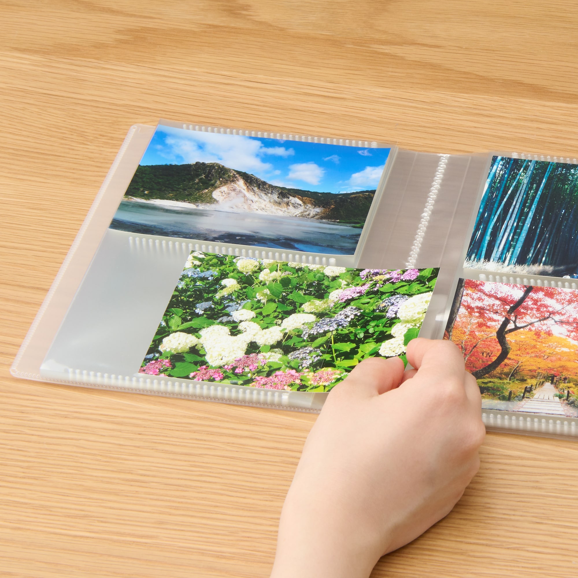 ポリプロピレン高透明フィルムアルバム　２段　３冊組