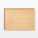 重なる竹材長方形ボックス　フタ　ハーフ