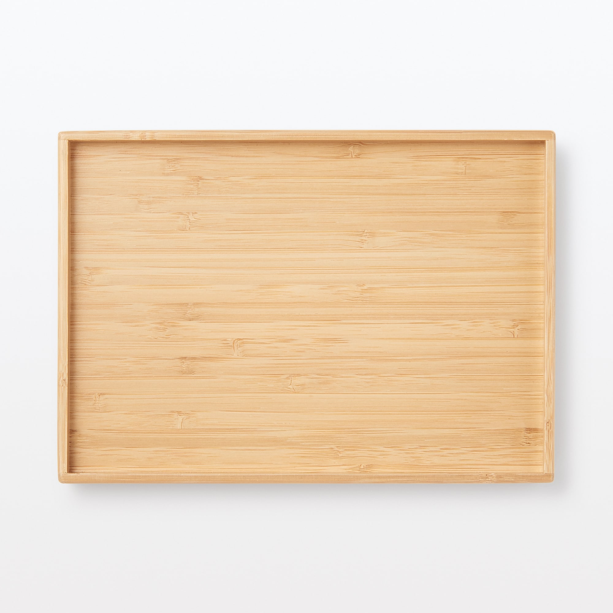 重なる竹材長方形ボックス　フタ　ハーフ