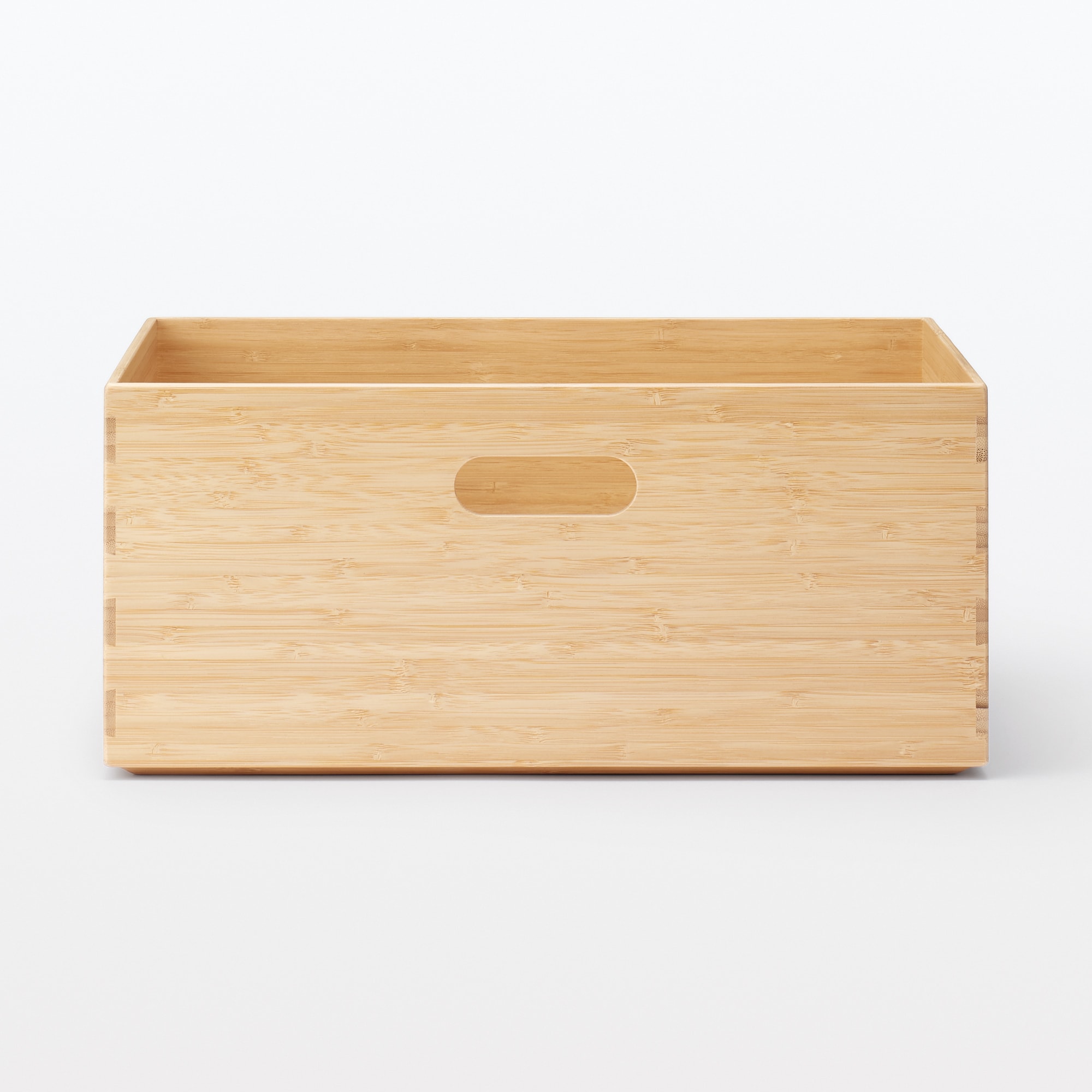 重なる竹材長方形ボックス　中