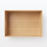 重なる竹材長方形ボックス　中