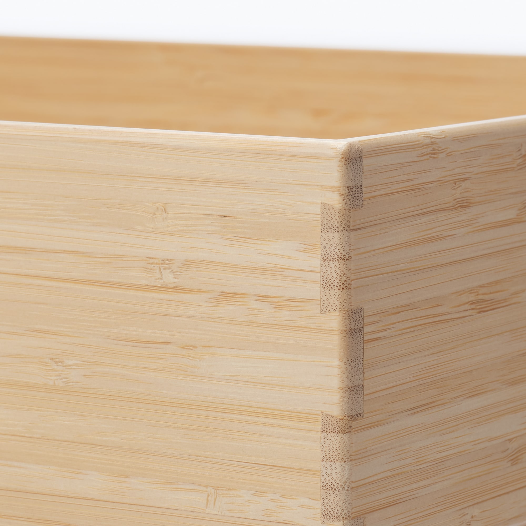 重なる竹材長方形ボックス　小