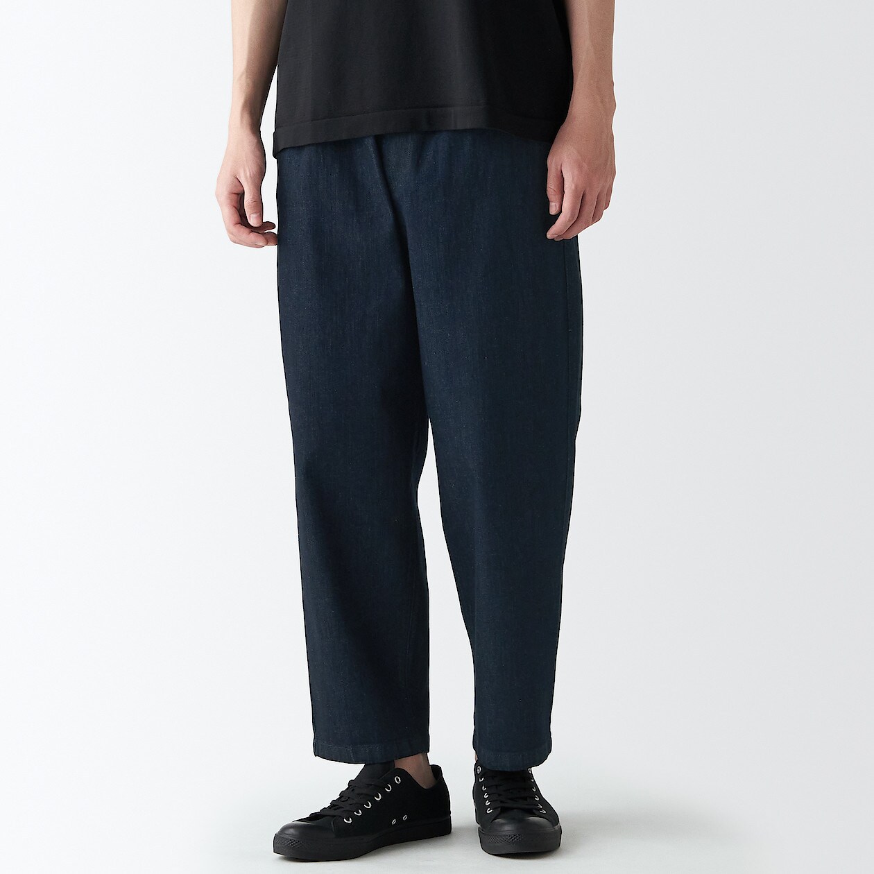 デニムワイドテーパードパンツ 紳士ｓ ダークネイビー パンツ 紳士 メンズ 通販 無印良品