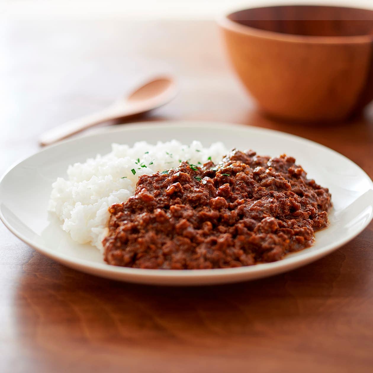 素材を生かしたカレー　ジンジャードライキーマ