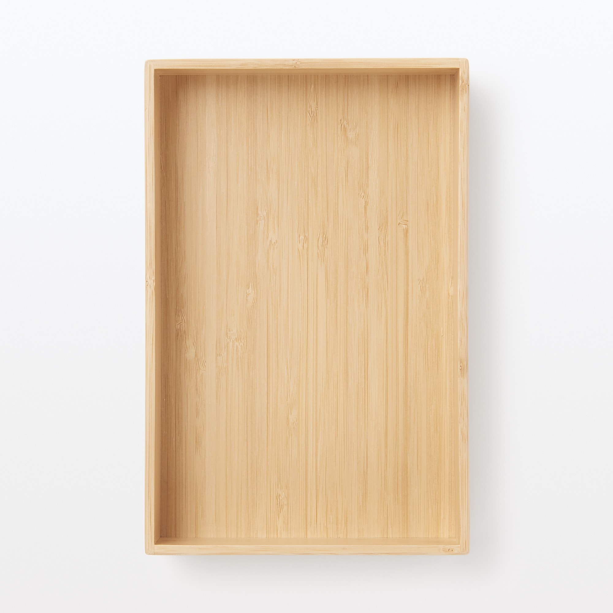 重なる竹材整理ボックス　中