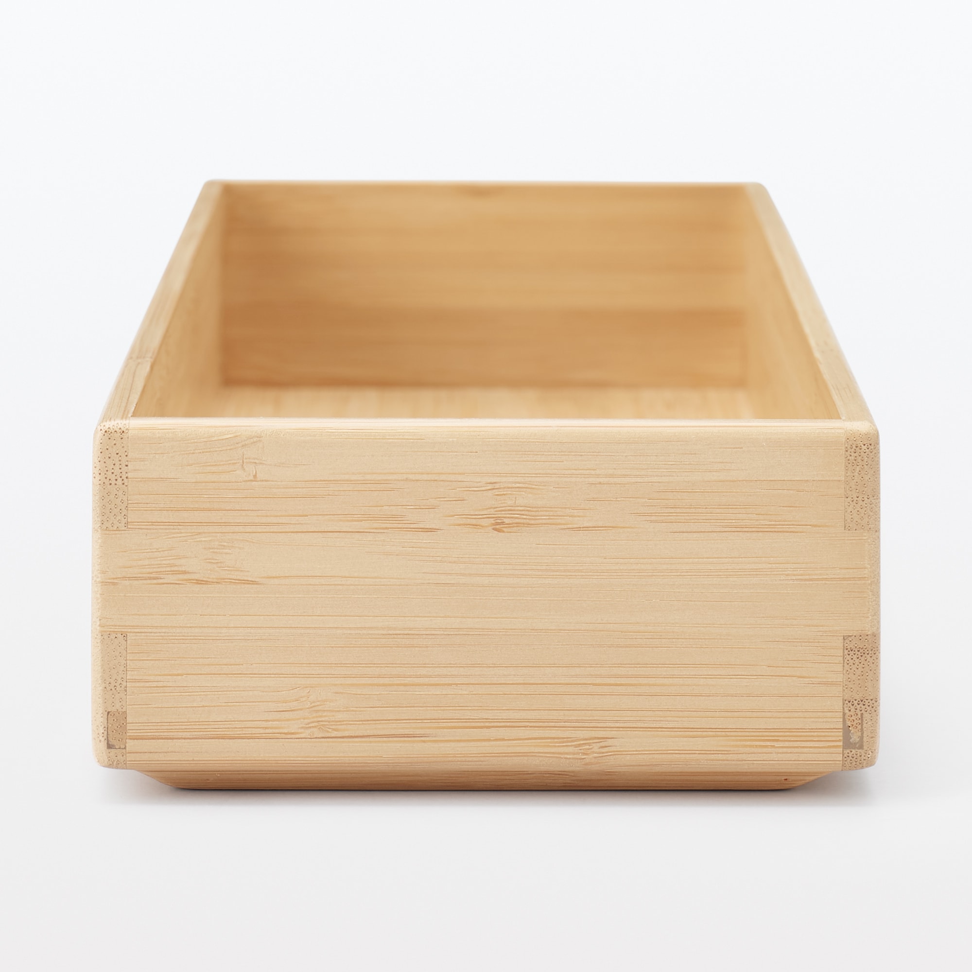 重なる竹材整理ボックス　大