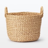 ウォーターヒヤシンス　持ち手付　ラウンド　バスケット　小