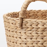 ウォーターヒヤシンス　持ち手付　ラウンド　バスケット　小