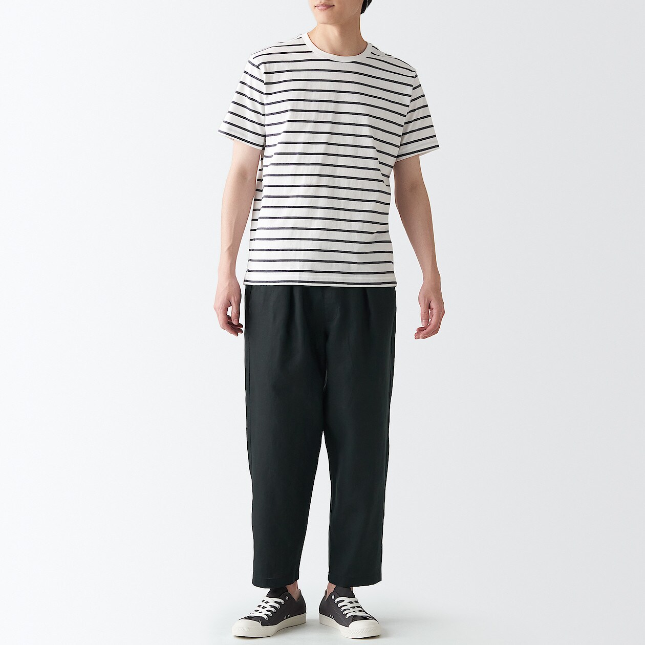 国産品 無印良品 リネン パンツ カジュアルパンツ