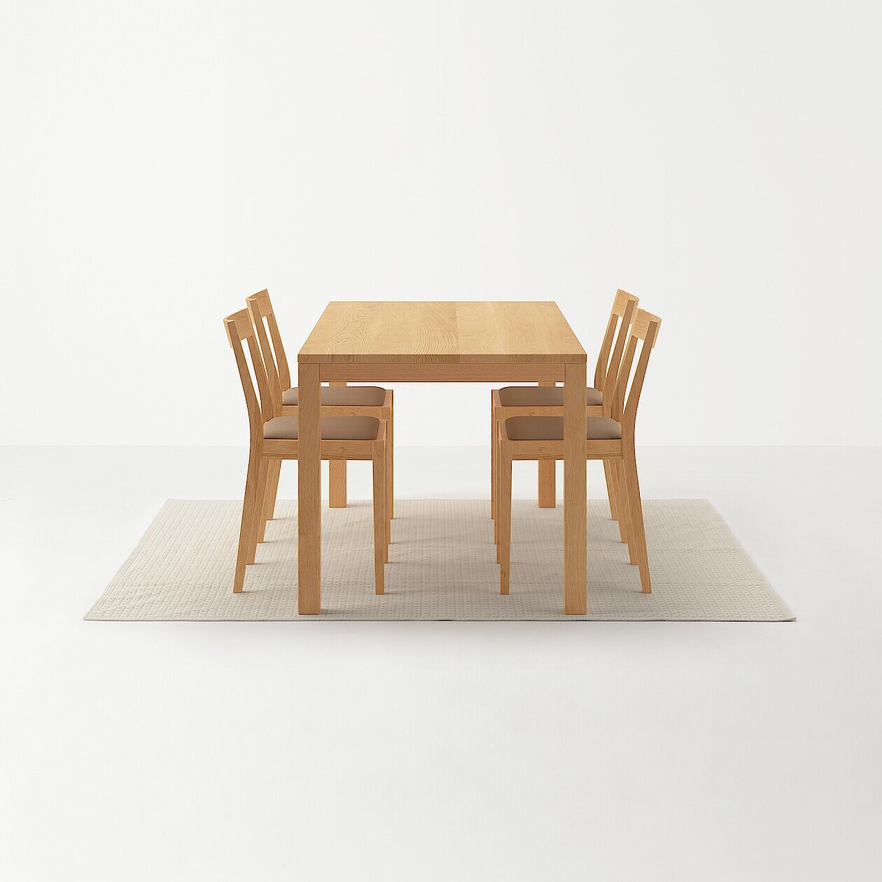 洗いざらしの綿キルティングラグ 140×195cm・ライトベージュ | ラグ・マット・カーペット 通販 | 無印良品