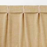 ポリエステルマット織プリーツカーテン／ライトブルー