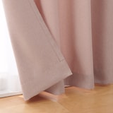 ポリエステルオックスノンプリーツカーテン／ピンク