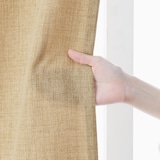 ポリエステルマット織ノンプリーツカーテン／マスタード