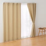 ポリエステルマット織ノンプリーツカーテン／マスタード
