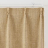 ポリエステルマット織プリーツカーテン／遮光裏地付／マスタード