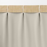 ポリエステルマット織プリーツカーテン／遮光裏地付／マスタード