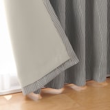 ポリエステルジャガード織波プリーツカーテン／遮光裏地付／グレー