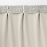 ポリエステルジャガード織波プリーツカーテン／遮光裏地付／グレー