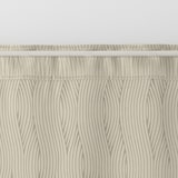 ポリエステルジャガード織波ノンプリーツカーテン／グレー