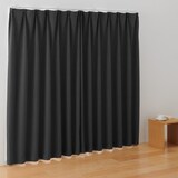 ポリエステルジャガード織波プリーツカーテン／ダークグレー