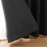 ポリエステルジャガード織波プリーツカーテン／ダークグレー