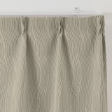 ポリエステルジャガード織波プリーツカーテン／ダークグレー