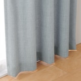 ポリエステルマット織ノンプリーツカーテン／ライトブルー