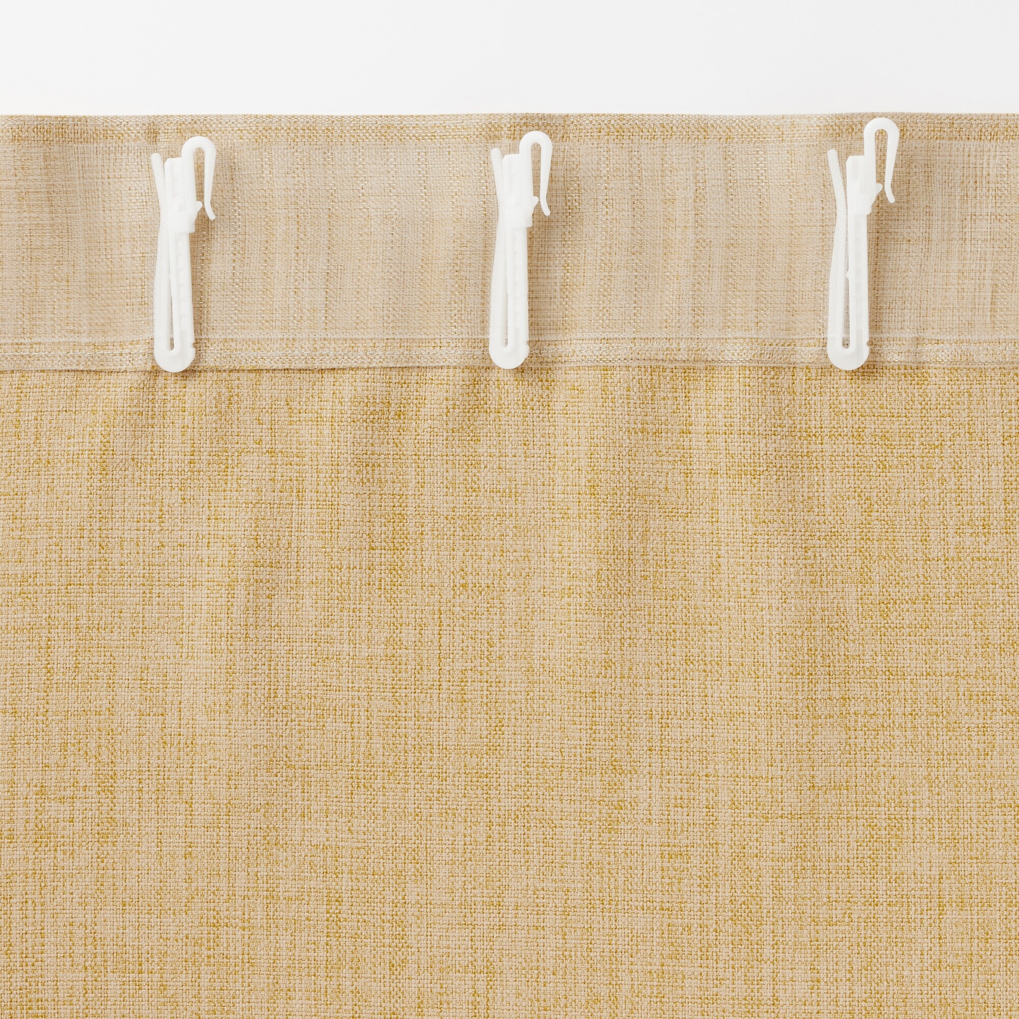 ポリエステルマット織ノンプリーツカーテン／ライトブルー