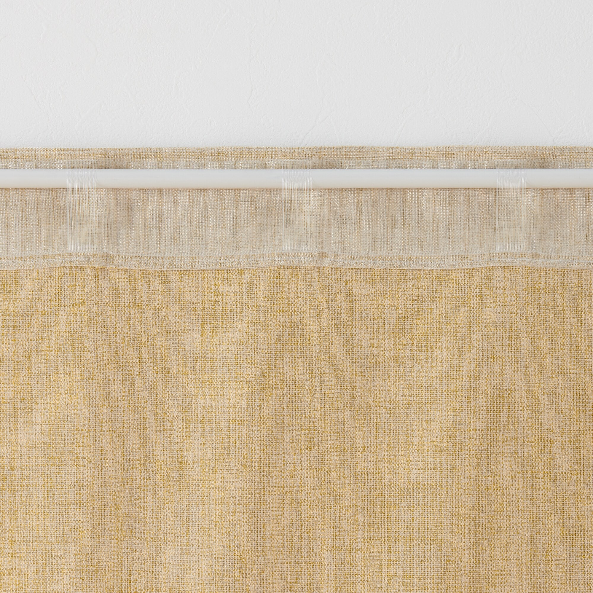 ポリエステルマット織ノンプリーツカーテン／ライトブルー