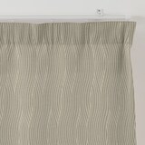 ポリエステルジャガード織波ノンプリーツカーテン／ダークグレー