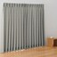 ポリエステルジャガード織波プリーツカーテン２倍ヒダ／グレー
