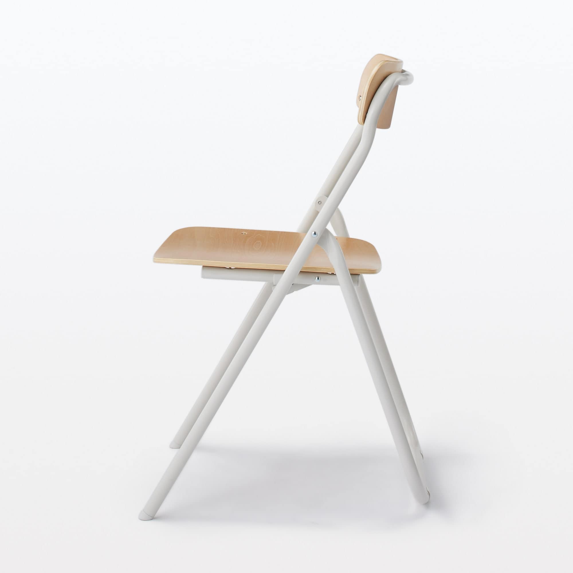 スチールパイプ折りたたみチェア板座