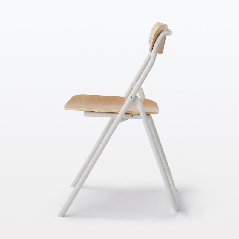 スチールパイプ折りたたみチェア板座 | 無印良品 