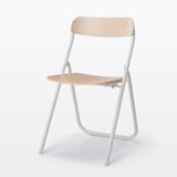 スチールパイプ折りたたみチェア板座