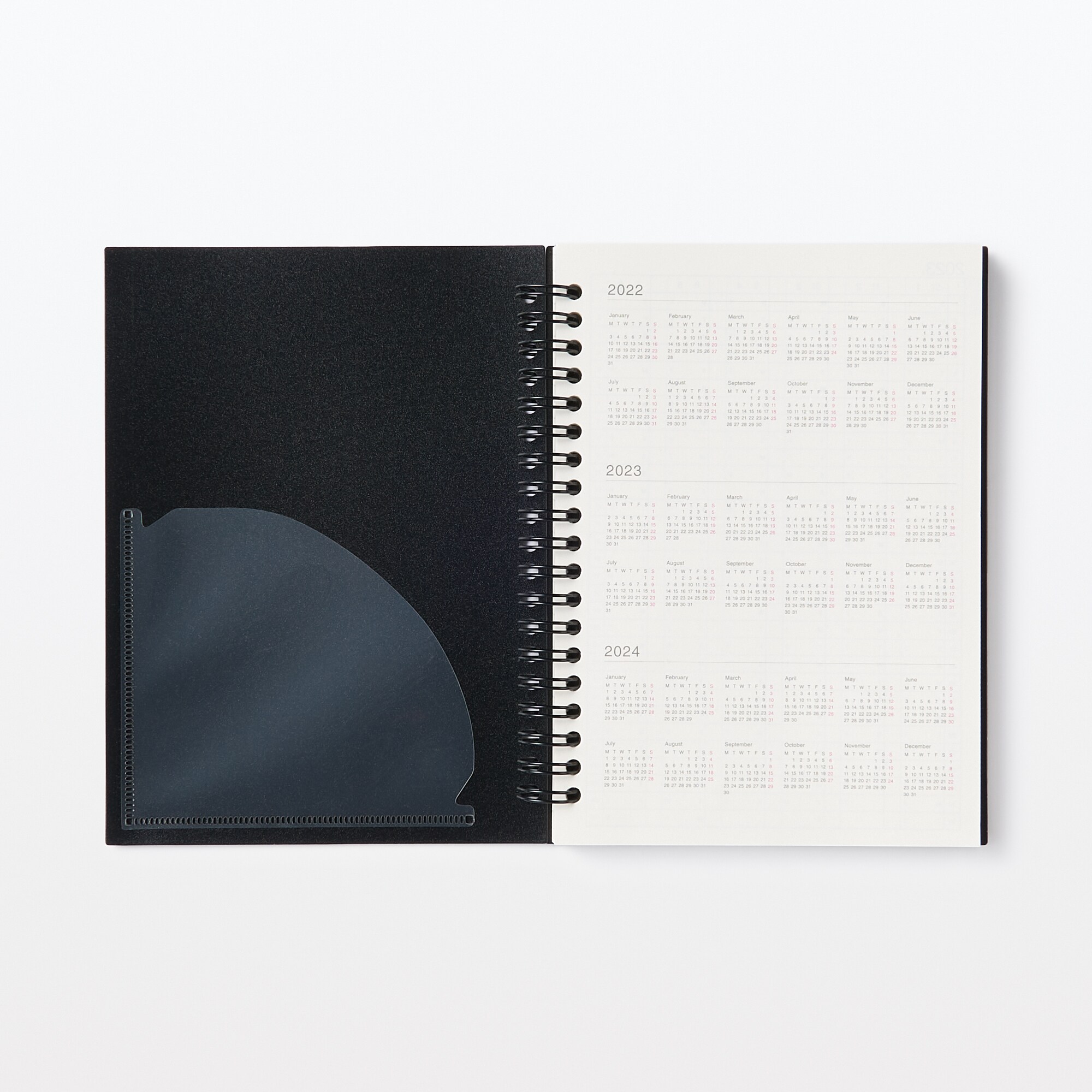 【Ｇ仕様】ポリプロピレンカバーマンスリーウィクリースケジュール　２２年１２月