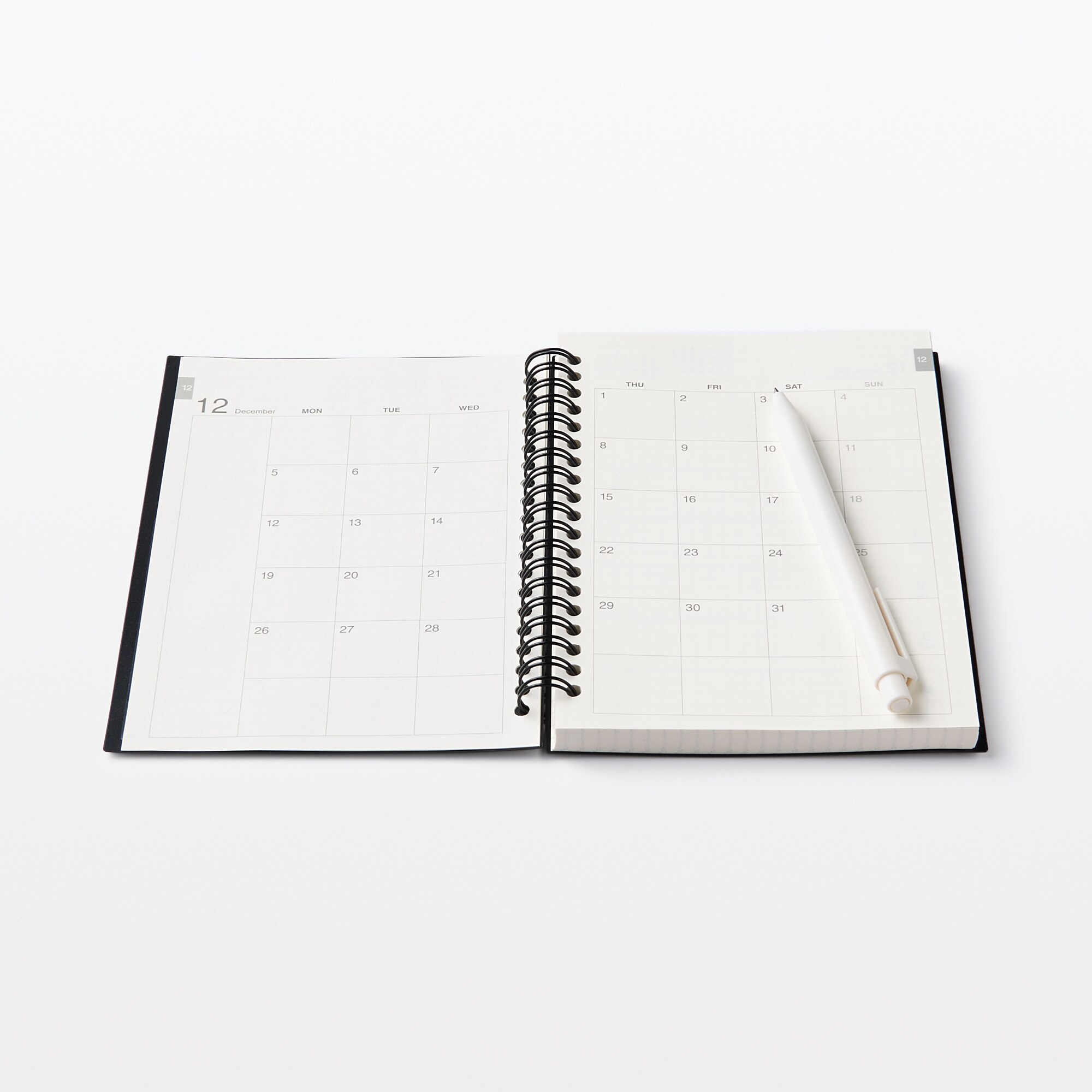 【Ｇ仕様】ポリプロピレンカバーマンスリーウィクリースケジュール　２２年１２月