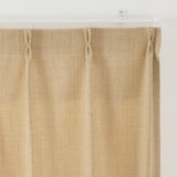 ポリエステルマット織プリーツカーテン／マスタード