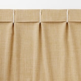 ポリエステルマット織プリーツカーテン／マスタード