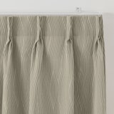 ポリエステルジャガード織波プリーツカーテン２倍ヒダ／ベージュ