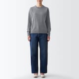 メリノウール洗えるクルーネックセーター