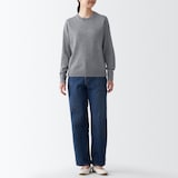 メリノウール洗えるクルーネックセーター