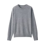 メリノウール洗えるクルーネックセーター