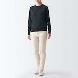 メリノウール洗えるクルーネックセーター