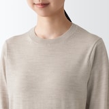 メリノウール洗えるクルーネックセーター