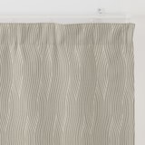 ポリエステルジャガード織波ノンプリーツカーテン／遮光裏地付／ダークグレー