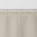 ポリエステルジャガード織波ノンプリーツカーテン／遮光裏地付／ダークグレー