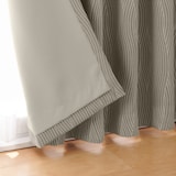 ポリエステルジャガード織波プリーツカーテン／遮光裏地付／ベージュ